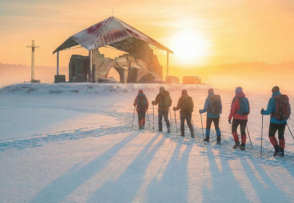 Pārgājiens uz Svētā Meinarda salu ziemā pa ledu